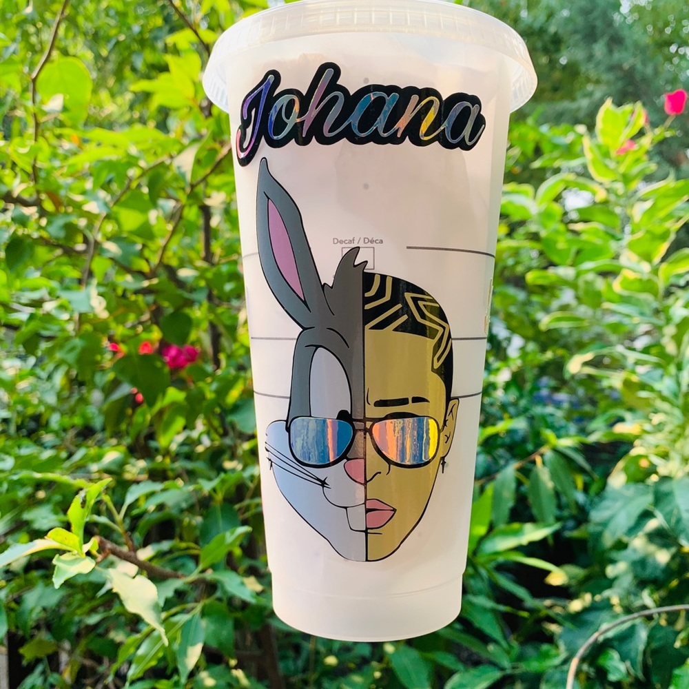 Bad Bunny conejo malo Starbucks tumbler customized